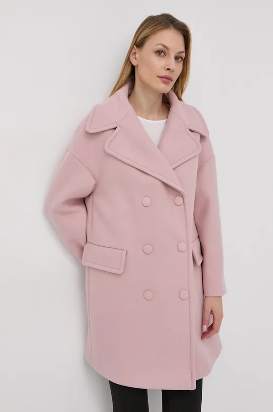 рожевий Вовняне пальто Red Valentino Жіночий