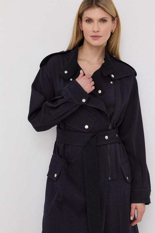 blu navy Victoria Beckham cappotto in lana