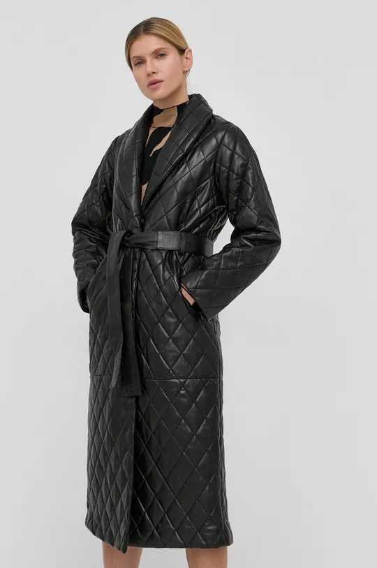 μαύρο Δερμάτινο παλτό Gestuz