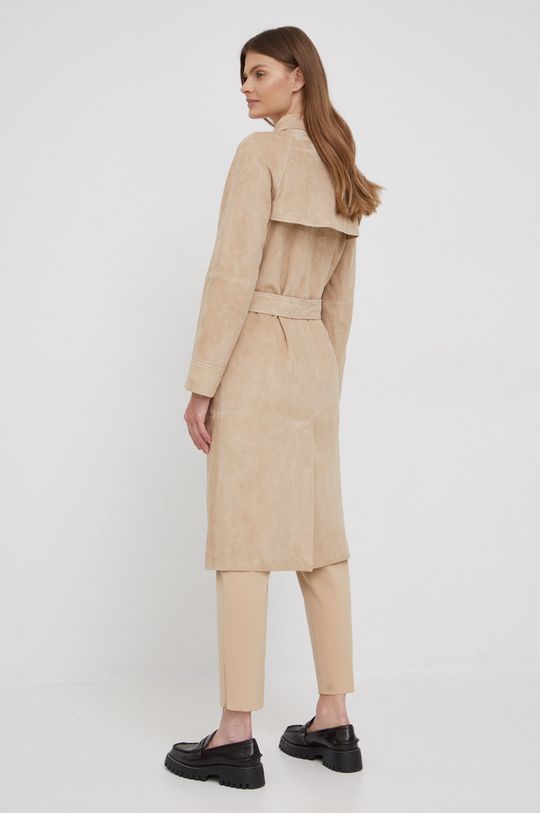 Kožený kabát Calvin Klein  Hlavní materiál: 100% Semišová kůže Podšívka: 55% Polyester, 45% Viskóza