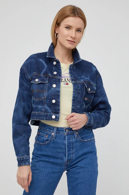 σκούρο μπλε Tommy Jeans - Τζιν μπουφάν Γυναικεία