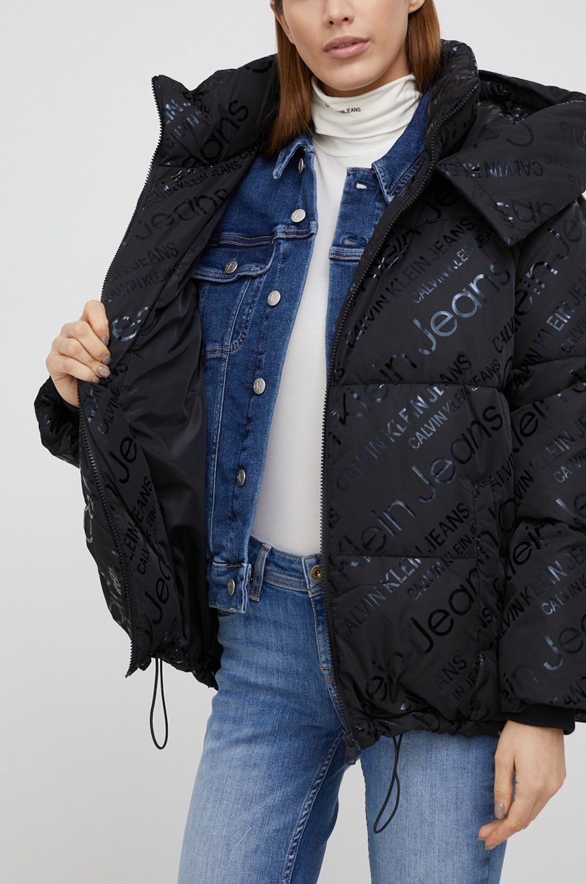 Куртка Calvin Klein Jeans женская цвет чёрный зимняя | ANSWEAR.ua