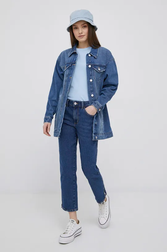 modra Vero Moda jeans jakna Ženski