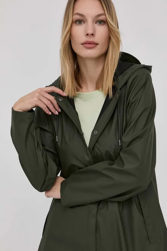 zöld Rains rövid kabát 18340 A-line Jacket Női