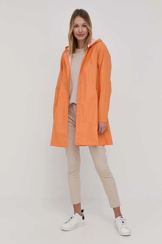 Rains kurtka 18340 A-Line Jacket pomarańczowy