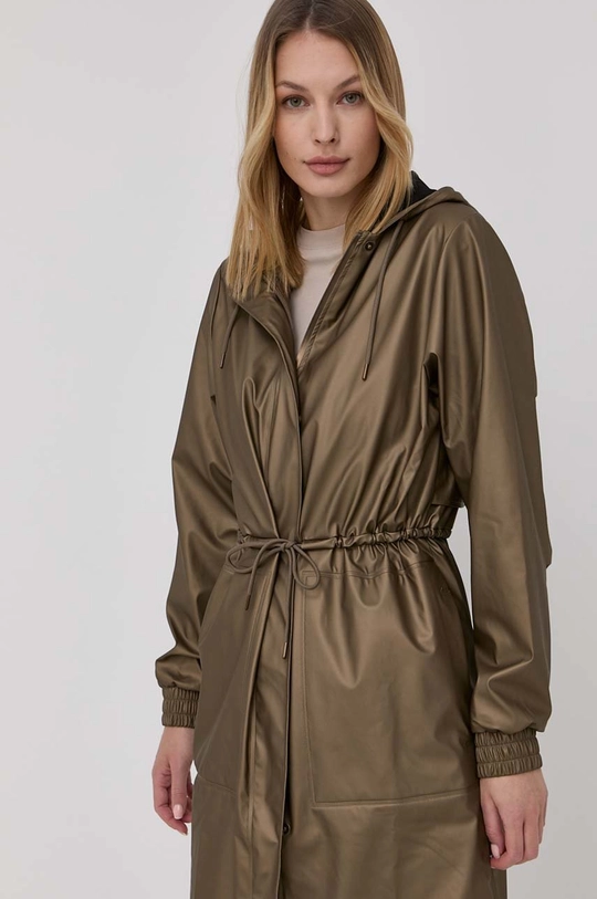 zlatá Bunda parka Rains 18550 String Parka Dámsky