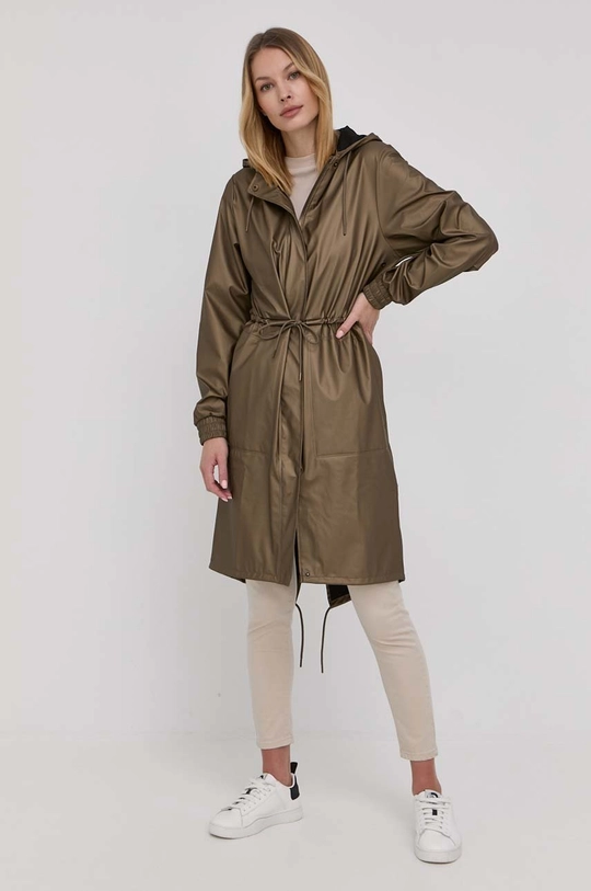 zlatá Bunda parka Rains 18550 String Parka