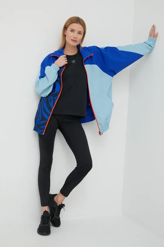 Športna jakna adidas by Stella McCartney turkizna