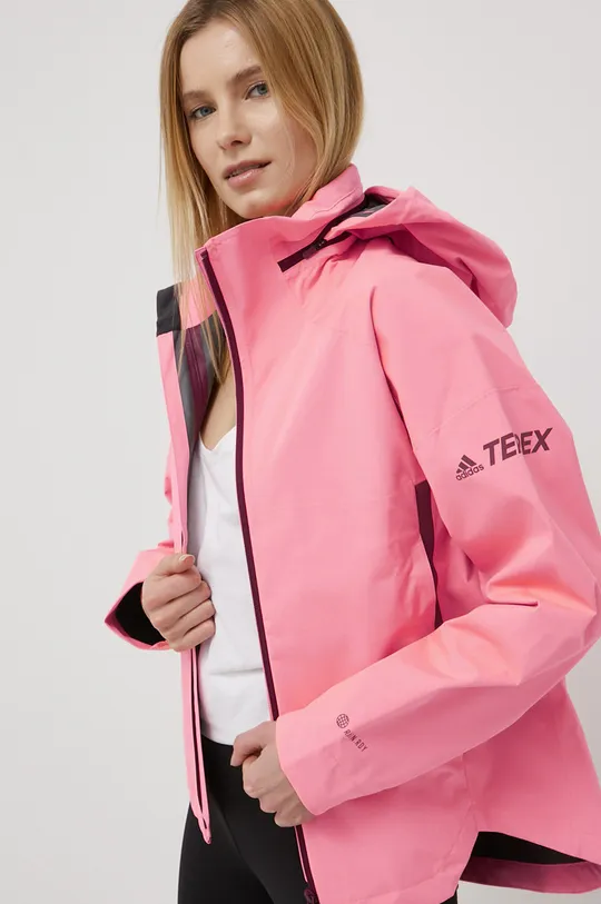 Αδιάβροχο μπουφάν adidas TERREX Myshelter ροζ