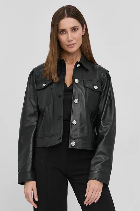 črna Usnjena jakna Custommade Ženski