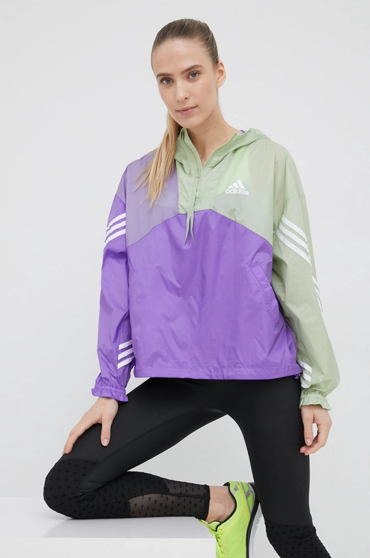 fialová Vetrovka adidas Performance Back to Sport Dámsky