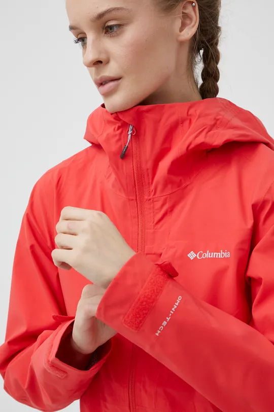 czerwony Columbia kurtka outdoorowa Omni-Tech Ampli-Dry