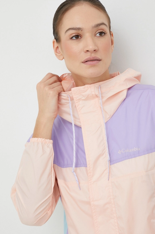 orange Columbia outdoor jacket Flash Challenger