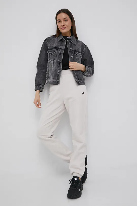 Superdry jeans jakna siva