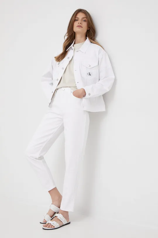 λευκό Τζιν μπουφάν Calvin Klein Jeans Γυναικεία