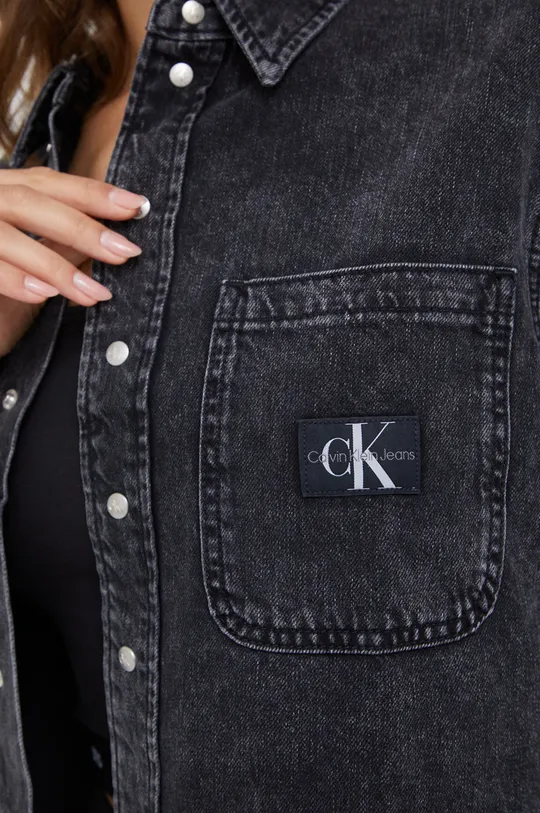 Джинсова сорочка Calvin Klein Jeans чорний