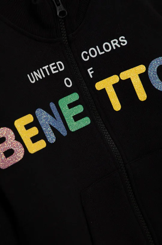 Detská bavlnená mikina United Colors of Benetton  Základná látka: 100% Bavlna Elastická manžeta: 96% Bavlna, 4% Elastan