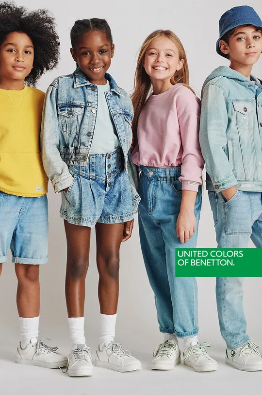блакитний Дитяча джинсова куртка United Colors of Benetton