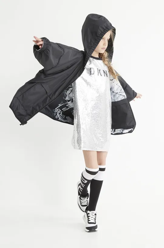 μαύρο Παιδικό μπουφάν DKNY Για κορίτσια