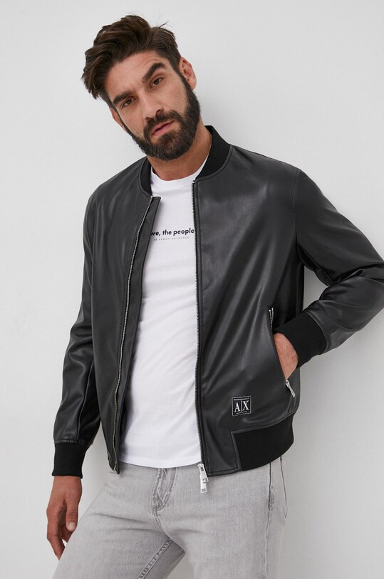 Куртка Armani Exchange мужская цвет чёрный переходная | ANSWEAR.ua