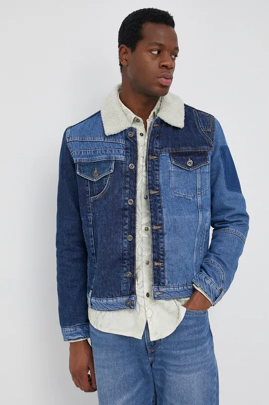 niebieski Desigual kurtka jeansowa 22SMED01
