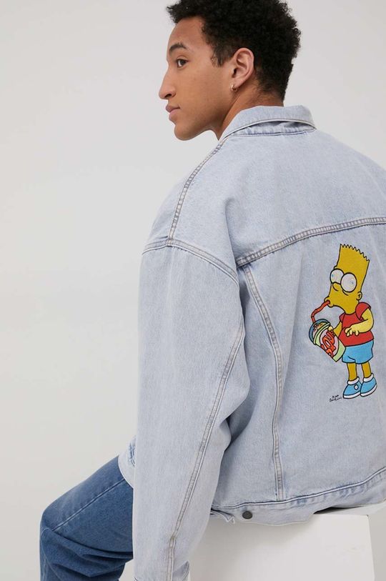 světle modrá Džínová bunda Levi's X Simpson Pánský