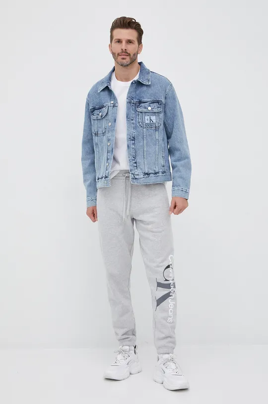 Calvin Klein Jeans kurtka jeansowa J30J319793.PPYY niebieski
