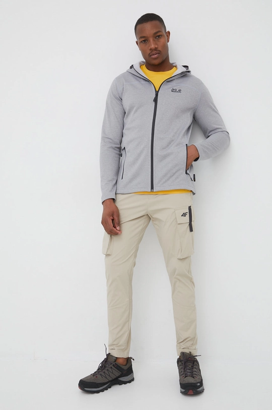 Jack Wolfskin bluza sportowa Horizon szary