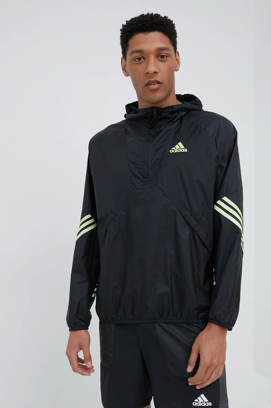 czarny adidas Performance wiatrówka Męski