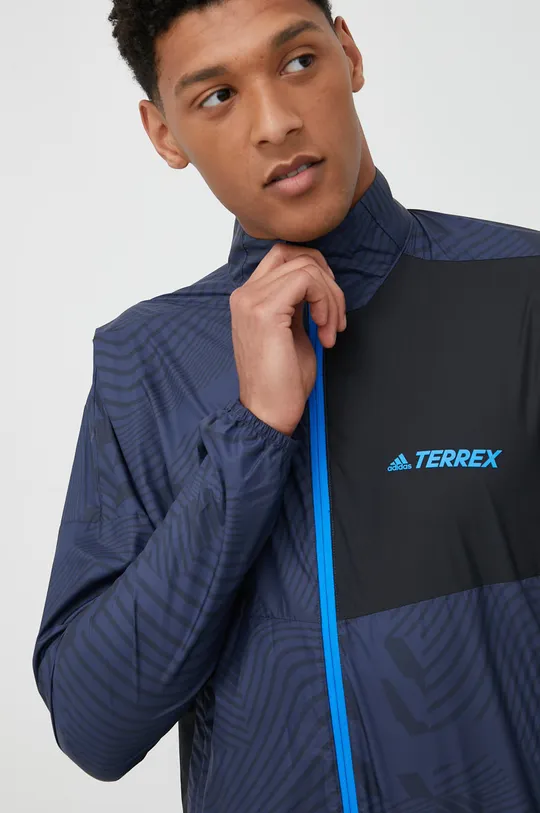 tmavomodrá Vetrovka adidas TERREX Trail