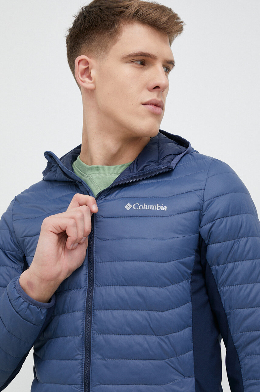 Columbia sports jacket Powder Pass navy blue color | buy on PRM