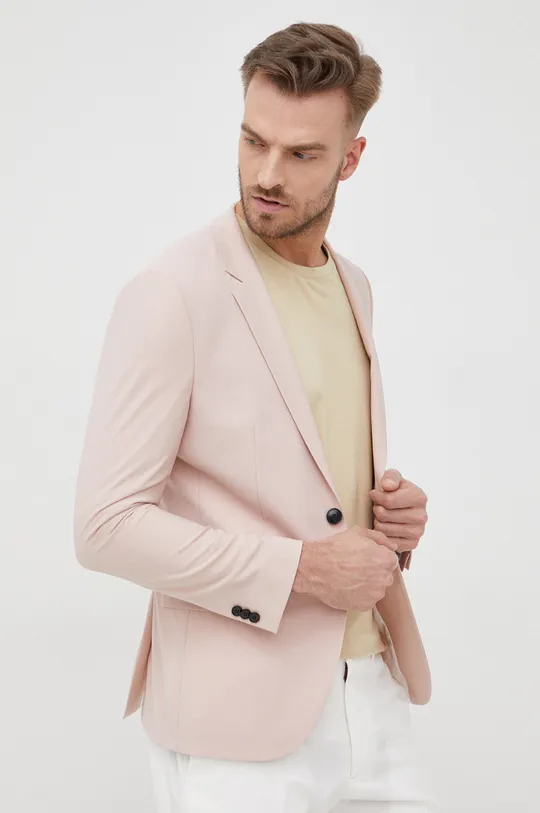 розовый HUGO Шерстяной пиджак Мужской