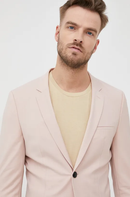 розовый HUGO Шерстяной пиджак