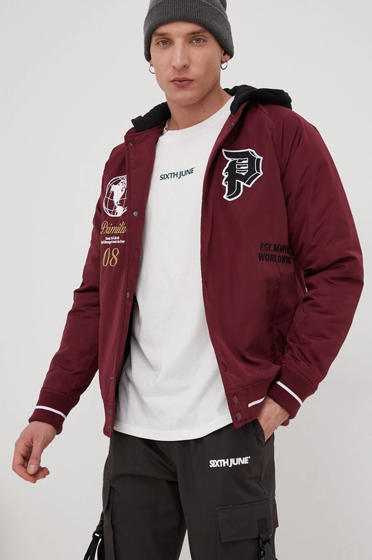 bordo Bomber jakna Primitive Cut N Sew Muški