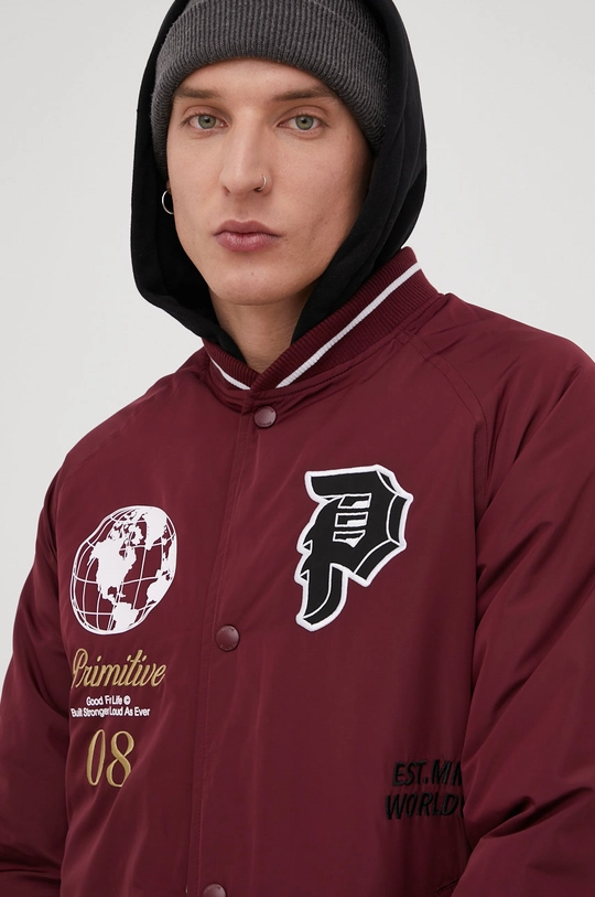 burgundia Primitive bomber dzseki Cut N Sew