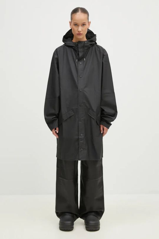 Μπουφάν Rains 12020 Long Jacket χωρίς μόνωση μαύρο 12020.01