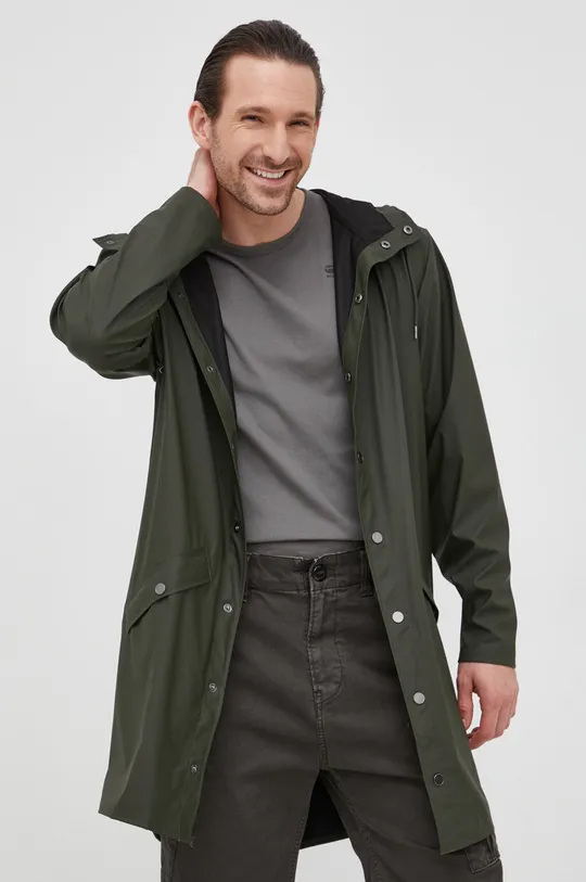 zöld Rains rövid kabát 12020 Long Jacket
