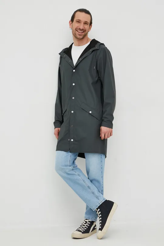 Rains jacket 12020 Long Jacket gray