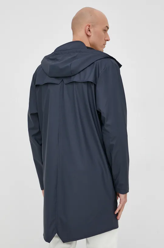 sötétkék Rains rövid kabát 12020 Long Jacket