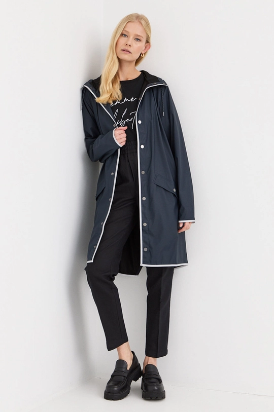 Αδιάβροχο μπουφάν Rains 18540 Long Jacket Reflective σκούρο μπλε