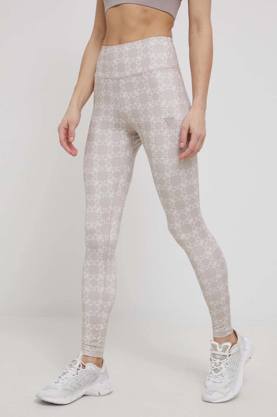 beżowy Guess legginsy Damski