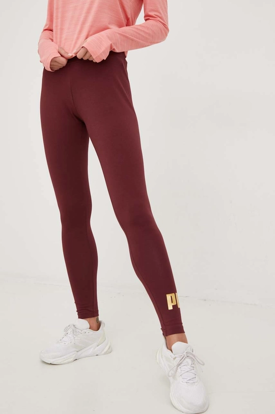 burgundia Puma legging Essentials+ Metallic Női