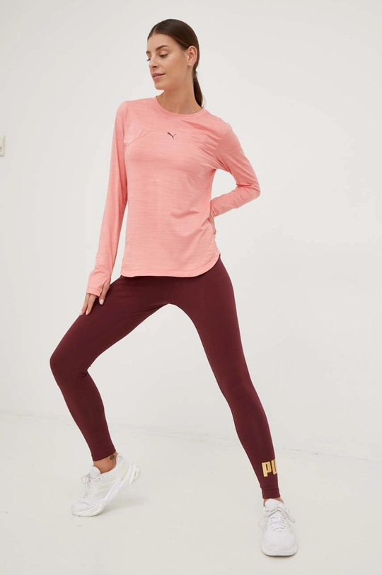 Puma legging Essentials+ Metallic burgundia