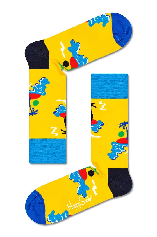Κάλτσες Happy Socks κίτρινο