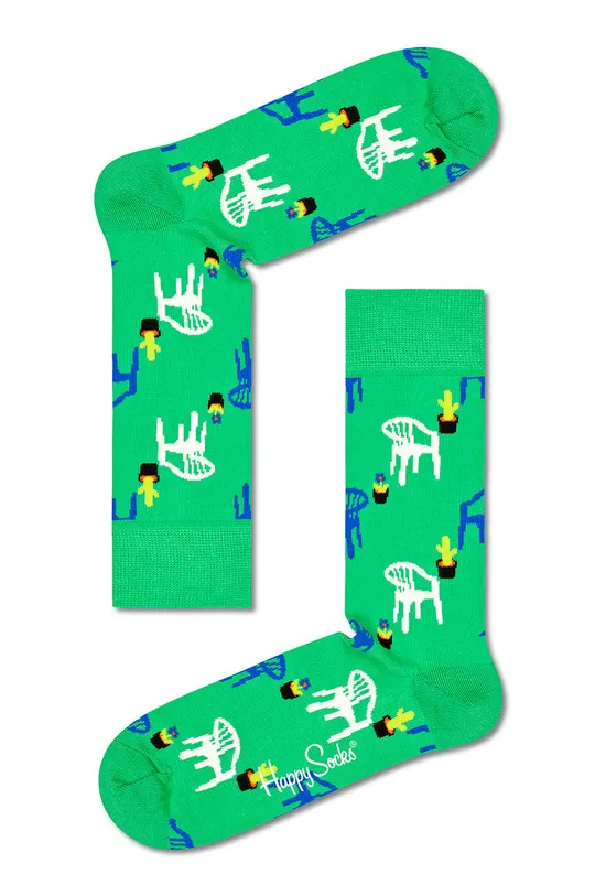 Κάλτσες Happy Socks πράσινο
