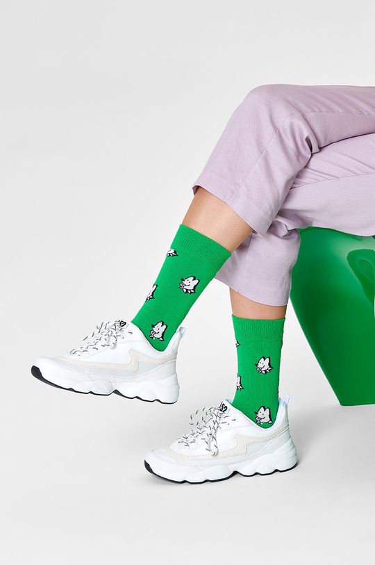 sýto zelená Ponožky Happy Socks Dámsky