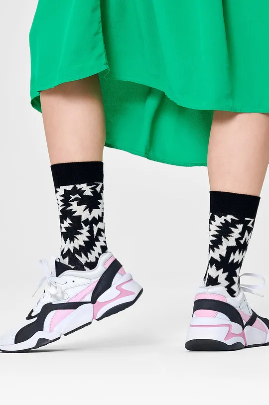 μαύρο Κάλτσες Happy Socks Γυναικεία