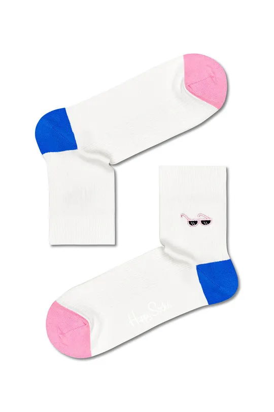 Κάλτσες Happy Socks λευκό