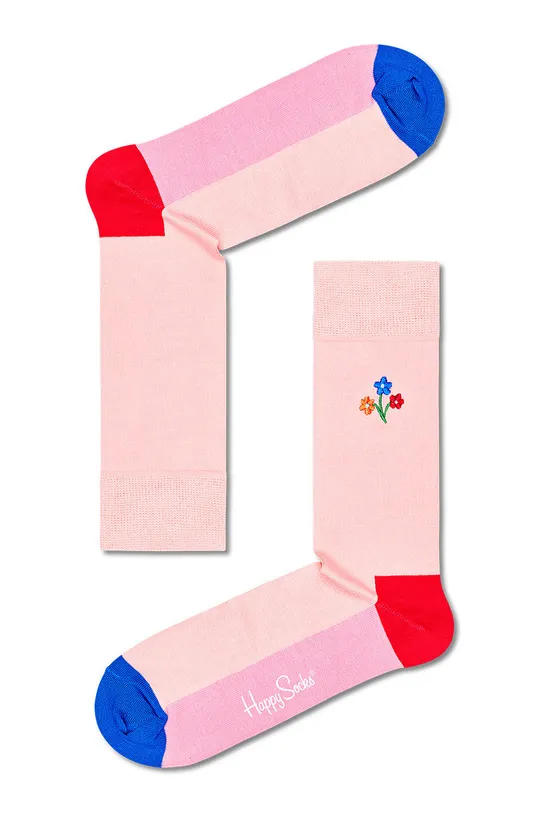 multicolor Happy Socks skarpetki Flower (3-pack)