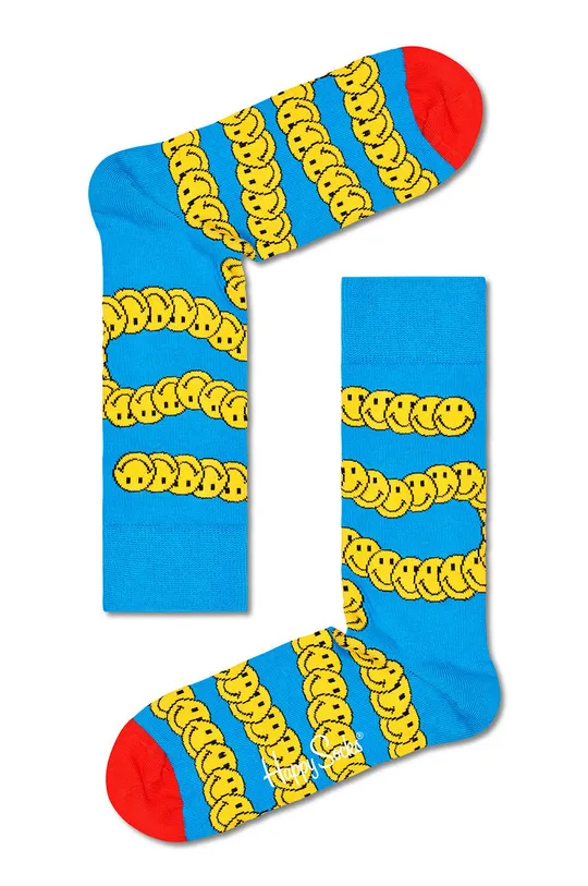 niebieski Happy Socks skarpetki Zen Smiley Damski